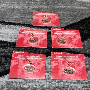 VINTAGE 2000 HALLMARK "PEACE ON EARTH" KEEPSAKE CLIP-ON ORNAMENT CHARM BUNDLE